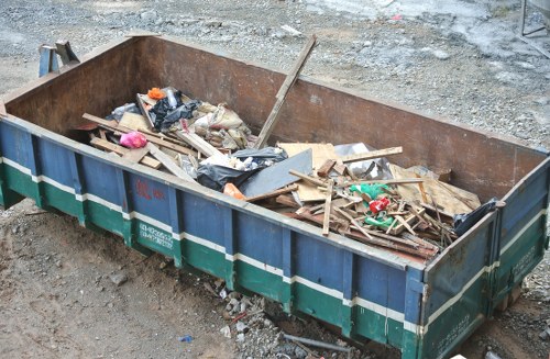 Construction site generating waste in Upminster