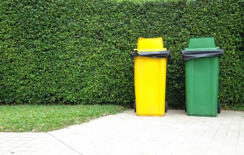 Various types of waste collected for recycling